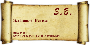 Salamon Bence névjegykártya